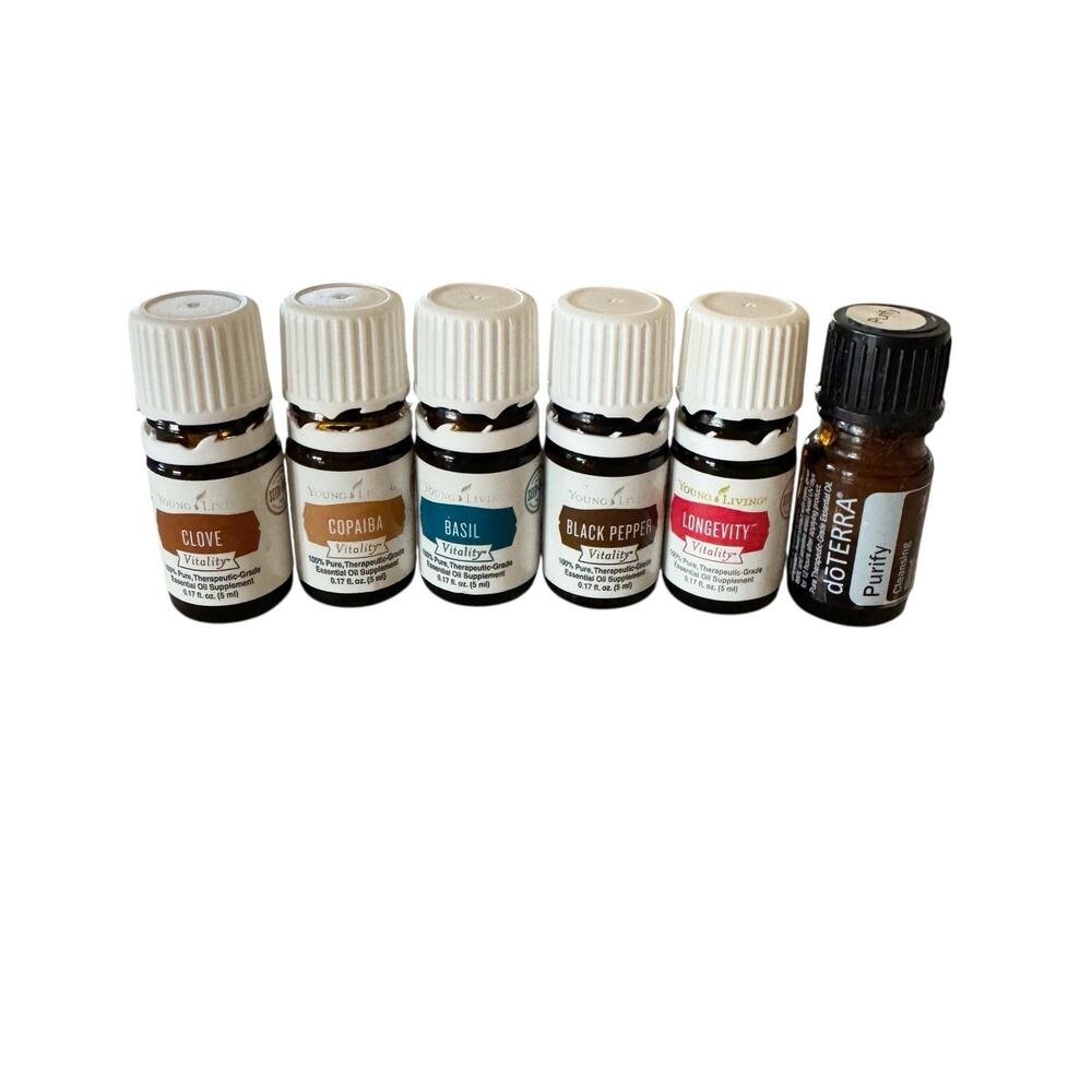 6 Young Living Doterra Essential Oils 5ml Bottles Opened Expired